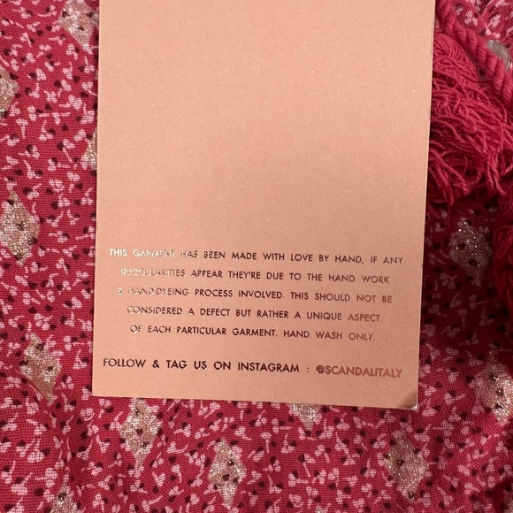 NWT Scandal Italy Ordell Tiered Ruffle Mini Dress Womens Medium Floral Boho Pink - Picture 15 of 16